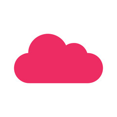 Simple pink cloud icon