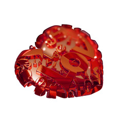 3d illustration like heart shaped