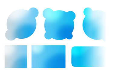 青空グラデーションのシンプルなフレームセット