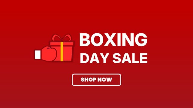 Boxing Day Sale Animation: Festive Commercial Promotion for Holiday Shopping and Discount Offers