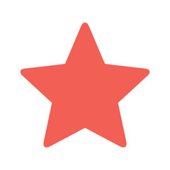 Obraz premium Red star icon on white background