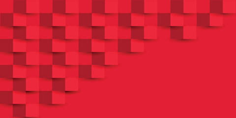 Abstract background with futuristic red geometric wall texture. Modern 3D architectural background concept. Vector illustration EPS. 2