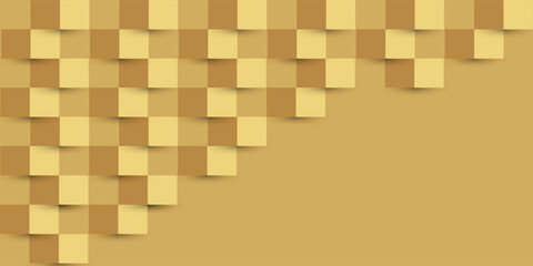 Obraz premium Abstract background with futuristic gold geometric wall texture. Modern 3D architectural background concept. Vector illustration EPS. 3