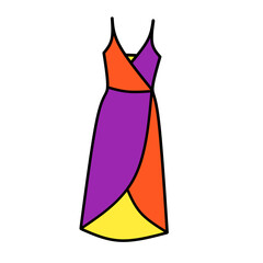 Colorful wrap dress
