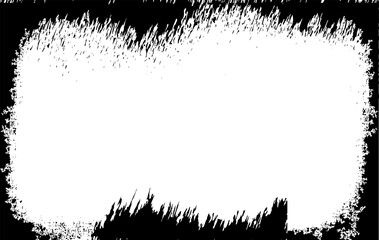 Abstract brush stroke frame featuring a painted texture with rough, grunge edges. Ideal for posters, banners, typography, and creative graphic design projects.