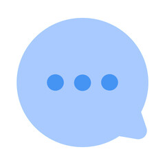 Illustration Vector of  Chat Speech bubble with three dots icon | Dual Tone  Icon