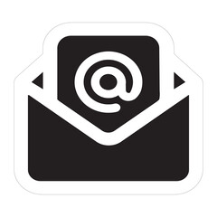 Illustrations Vector of Email message communication icon | Glyph Icon