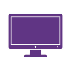 Computer monitor icon in purple color