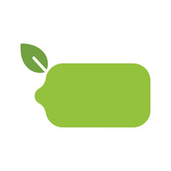 Green apple logo design element