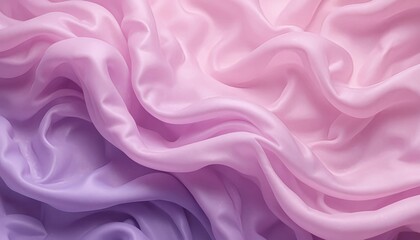 Pastel pink and lavender flowing fabric texture, smooth silky waves, abstract feminine luxury background

