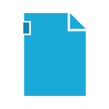 Blue document icon with folded corner