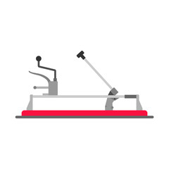 manual tile cutter tool for scoring and snapping ceramic floor tiles, flat design vector illustration.a manual equipment for cutting tiles with a wheel blade, used in construction and repair jobs