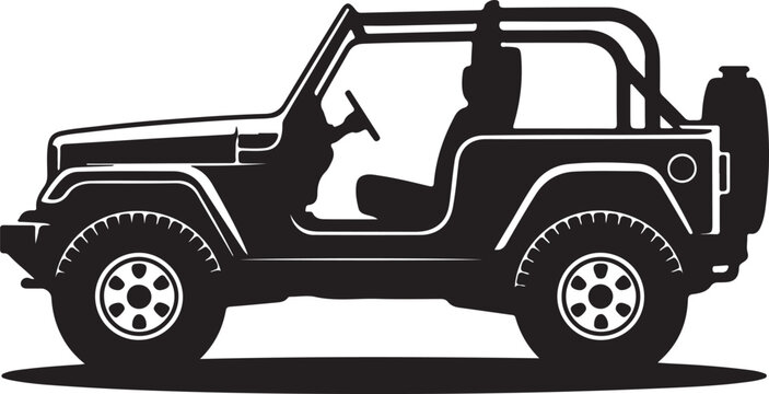 Jeep silhouette vector design