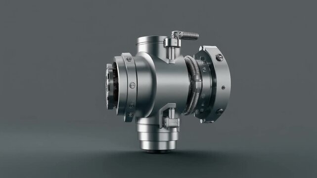 マットなスチールグレー背景に、自動車製造向けロボットアーム関節部品を単独で配置した静物イメージです。
わずかなパララックス動作により、可動性と奥行きを感じさせます。
精密な形状と抑えた色調が、信頼性と工業的洗練を強調します。