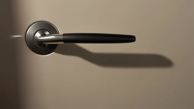マットなニュートラル背景に、自動車用ドアハンドルを単独で配置した静物イメージです。
影の長さがわずかに変化することで、時間の流れと立体感を演出します。
シンプルな構図が、金属素材と操作部品としての機能美を引き立てます。
