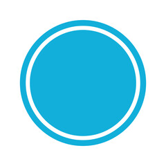 Simple blue circle icon on white background