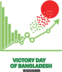 Bangladesh Victory Day Economic Growth and National Success Concept Vector Illustration