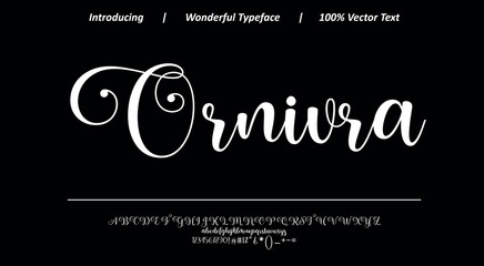 Elegant script font 36 with smooth flowing strokes and refined curves, ideal for luxury branding, logos, invitations, and sophisticated typography projects. © Vector Hall