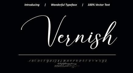 Elegant script font 46 with smooth flowing strokes and refined curves, ideal for luxury branding, logos, invitations, and sophisticated typography projects. © Vector Hall