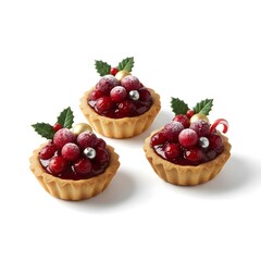 Mini Tarts with Festive Garnish