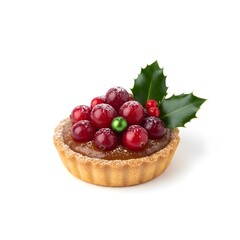 mini tarts with festive garnish