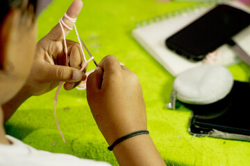Teenager Engaged in Homework at Study Table