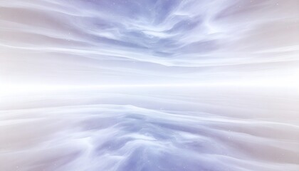 Obraz premium Fluid light purple waves of mist flowing across a bright white sky providing a serene and minimalist background for artistic and meditative graphic designs