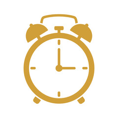 Alarm clock icon on white background