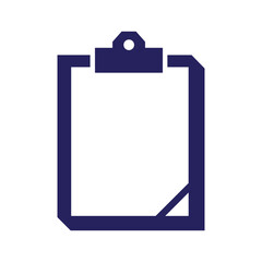 Simple clipboard icon with white background