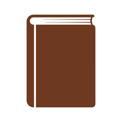 A brown book with white pages