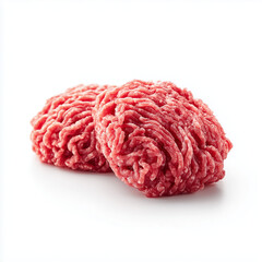 Assorted meat products isolated on white background. Studio shot for food and design projects