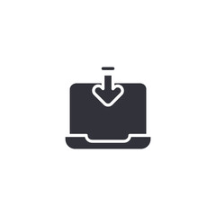 Download data icon representing file saving, offline access, cloud download, and digital backup restoration.