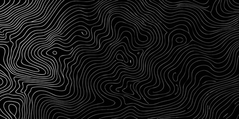 Intricate black and white pattern featuring flowing organic lines and contours © Bithi