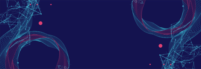 Abstract wireframe background. Modern science art elements.