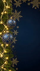 christmas background with snowflakes