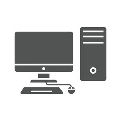 Computer system with monitor and accessories