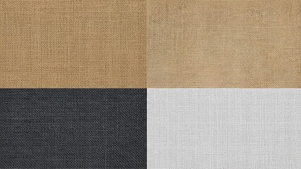 Hessian sackcloth burlap woven texture background / cotton woven fabric background with flecks of varying colors of beige and brown. with copy space. office desk concept. 