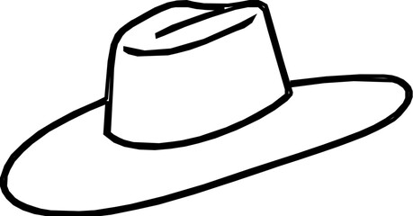 Cowboy hat continuous one line drawing vector illustration. Premium vector,
