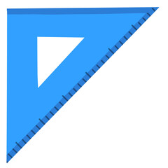 Illustration of a Blue Triangle Ruler