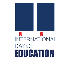 International day of education Business concept logo design vector icon illustration symbol sign for internet company marketing web