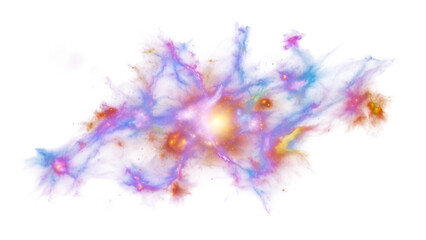 Fototapeta premium Abstract cosmic cloud formation isolated cut out on PNG. AI GENERATED. 