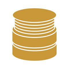 Stack of golden coins illustration