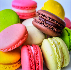 Colorful French Macarons for Premium Dessert Food Object and Sweet Pastry Concept