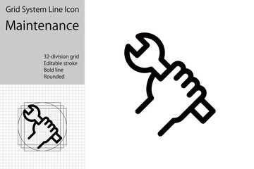 Icons representing maintenance, repair, wrench, etc.