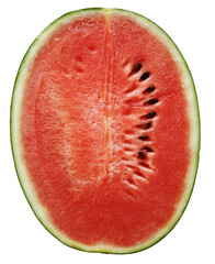Fresh Watermelon Slice Isolated on White Background.