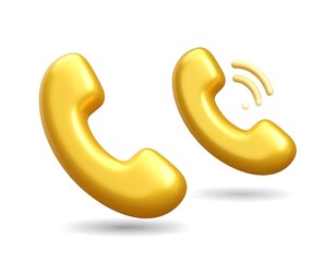 Two Golden Phones Ringing.