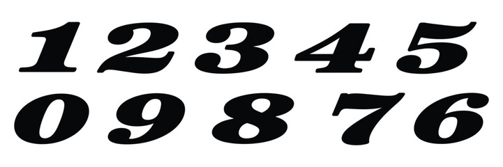 Start Racing Numbers bold competition number design for car and bike motorsport events featuring high visibility typography © MD