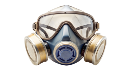 gas mask on white background