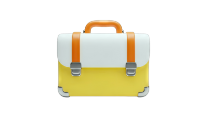 Colorful Briefcase Isolated on White Background