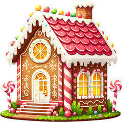 Naklejka premium Sweet Gingerbread House